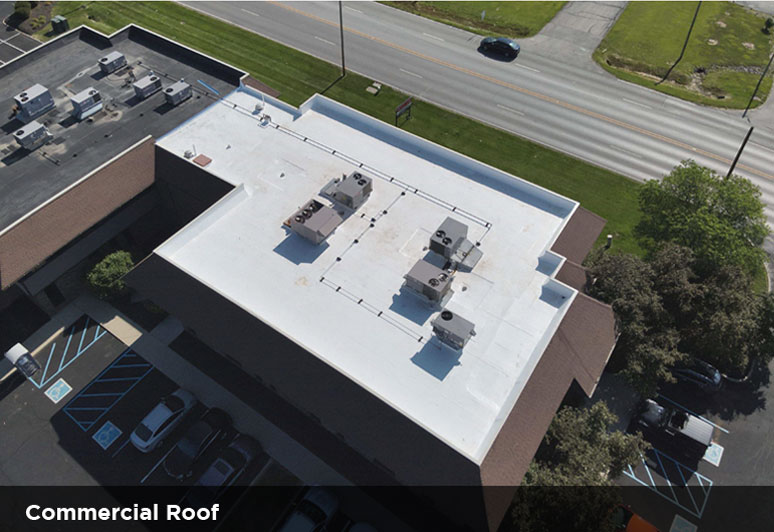 Carmel Indiana, Commercial asphalt roofing, gutter, and siding replacement