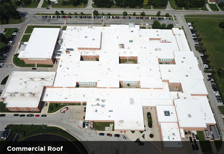 Indianapolis Indiana, Commercial low Slope roof replacement